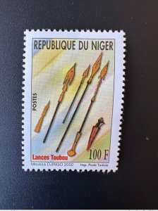 2002 Niger Mi. 1986 Lances Toubou Lanzen weapons MNH 1 val.-