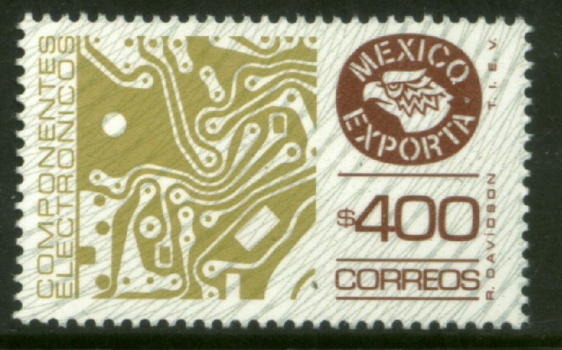 MEXICO Exporta 1137, $400P Circuit board. Fosfo Paper 7. MINT, NH. VF.