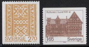 SWEDEN Sc#1408-1409 Cultural History Museum Centenary MNH