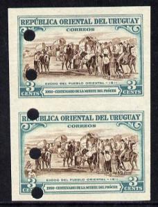 Uruguay 1952 Death Centenary of General Artigas 3c (Emigr...