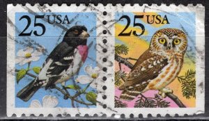 USA; 1988: Sc. # 2284-2285d: Used Perf. 10 on 2/3 sides Single Stamp