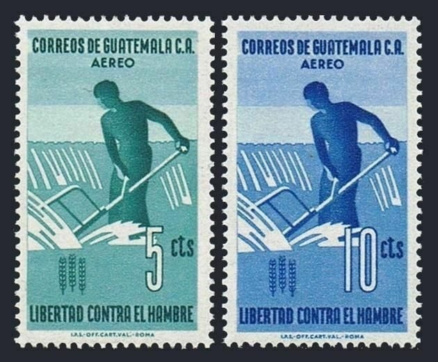 Guatemala C271-C272 blocks/4,MLH/MNH.Mi 695-696. FAO 1963.Freedom from Hunger.