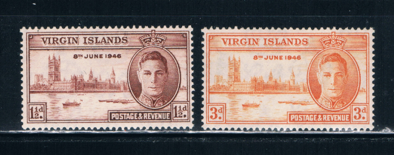 Virgin Islands #88-89 MH Peace Issue 1946 (V0508)