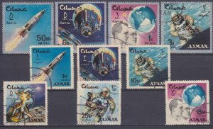 1966 Ajman 93-102 used Space exploration