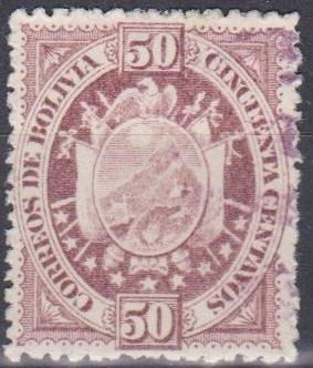 Bolivia #45 F-VF Used CV $20.00(A11107)