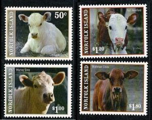 Norfolk Island #942-5 MNH cpl cattle