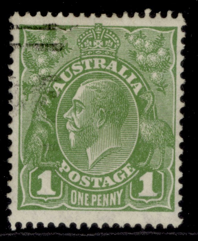 AUSTRALIA GV SG95, 1d sage-green, FINE USED.