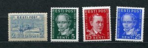 Estonia 1938 Mi 137-8/140-1 MNH 3856