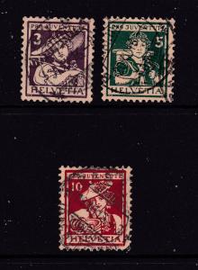 Switzerland the 1916 Pro Juventute set used