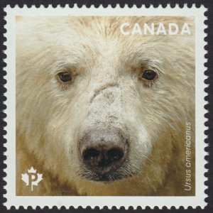 KERMODE BEAR /BLACK AMERICAN BEAR = Stamp from Souvenir Sheet Canada 2019 MNH