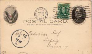 United States York York Sta. K 1907 machine  1870-1946  1c Franklin 1902 Defi...