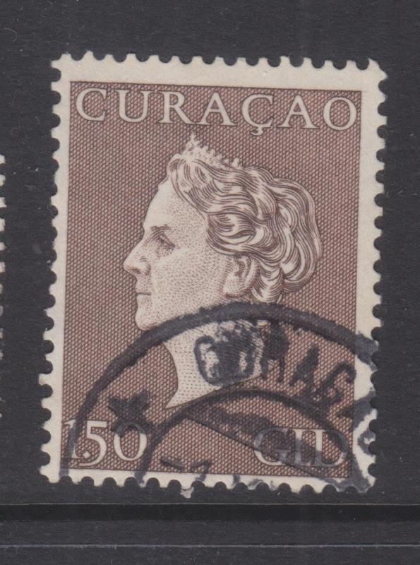 CURACAO, 1948 Wilhelmina 1 1/2g. Olive Brown, used.