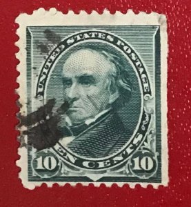 1890-93 US Sc 226 used 10 cent Daniel Webster CV$5.00 Lot 1696