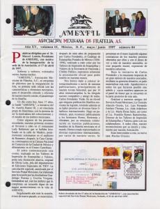 G)1997 MEXICO, AMEXFIL MAGAZINE, SPECIALIZED IN MEXICAN STAM