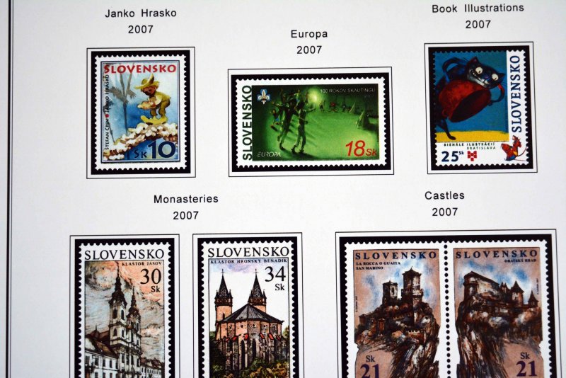 COLOR PRINTED SLOVAKIA 1939-2010 + 2011-2020 STAMP ALBUM PAGES (136 ill. pages)