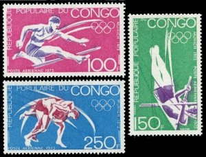 1972 Congo Sc# c148-c150 Airmail. Olympics Munich Summer Olympics  MNH stamp set