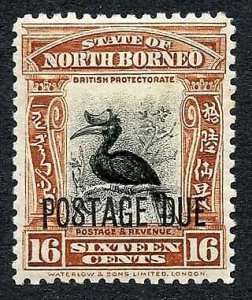 North Borneo SGD84 16c Post Due M/M Cat 65 Pounds