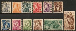 Saar 155//171, Mint, lightly hinged, Partial set.1947, (s67)