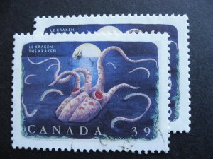 Canada print error double or extra black rarer perf Ut 1290 + a regular 1290a