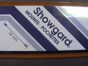 SHOWGARD MOUNTS # 24--215MM LONG x 24MM WIDE---22 STRIPS---BLACK /NEW
