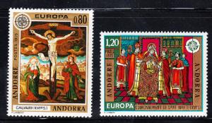 ANDORRA French # 236-237 Mint NH - Europa 1975