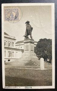 1927 Netherlands Indies RPPC Postcard Cover To Garfield NJ USA Jan Pieterszoon