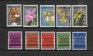 SURINAME - CLEARANCE  #427-40 ORCHIDS & CENTRAL BANK  MNH