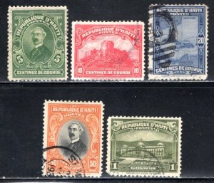 Haiti #315-319   Used   VF  CV $1.80  ...  2650086