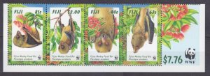 1997 Fiji 812-815strip+Tab WWF / The bats 9,50 €