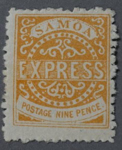 Samoa #5 FN Reprint OG PH HRM Type IV Hinge Remnant Gum Fine About 3/4 Cover