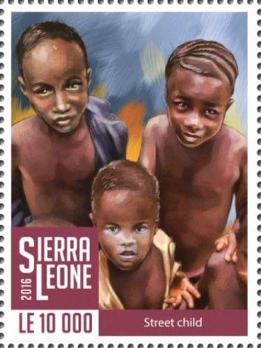Z08 IMPERFORATED SRL161308 SIERRA LEONE 2016 Street child 1v (red) MNH ** Postfr