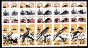 Adigey Republic - WWF Birds opt set of 20 values, each de...