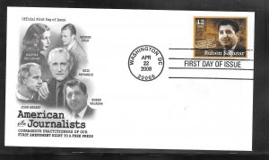Just Fun Cover #4251 FDC American Journalists Artcraft Cachet. (A976)