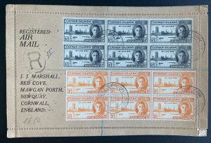 1947 Georgetown Cayman Island Airmail Cover To England Peace Stamps Issue