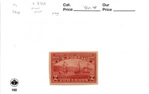 United States Postage Stamp, #373 Mint NH, 1909 Hudson Fulton (AF)