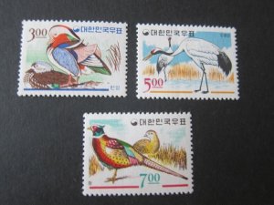 Korea 1966 Sc 493-95 set MNH