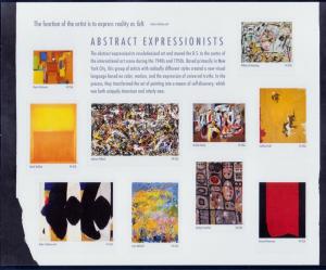 4444 Abstract Expressionists 2010 MNH Sheet