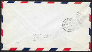 UNITED STATES #C10a w-tab on First Flight Cover 1928 Muskegon to Grand Rapids