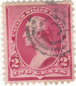 Scott # 220 - 2c Carmine - Washington - Used