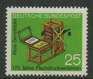 GERMANY. -Scott 1088 - Senefelders Litho.-1972- MNH -Single 25pf Stamp