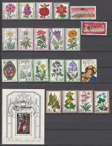 COLLECTION LOT OF #1067 GERMANY 42 SEMI POSTAL STAMPS  1974+ 2 SCAN