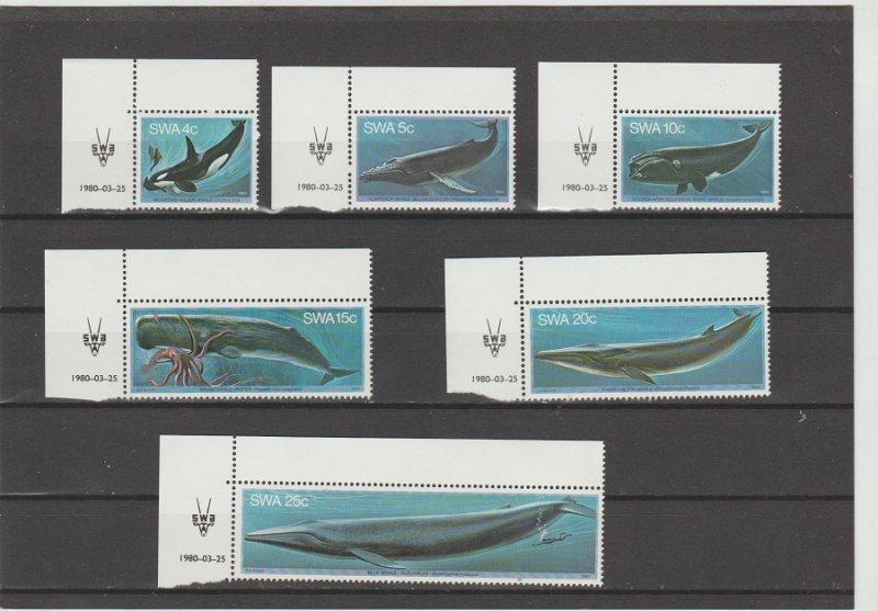 South West Africa  Scott#  437-442  MNH  (1980 Whales)