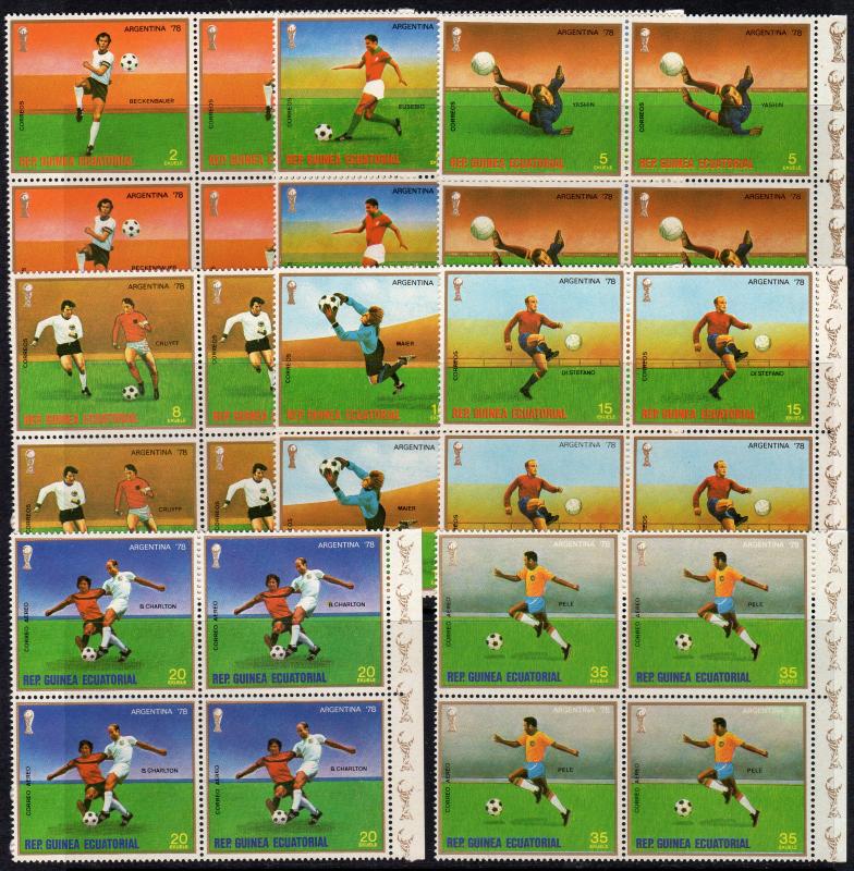 Equatorial Guinea 1977 Mi#1153/1160 Argentina 78 World Cup Block of 4 Perf.MNH