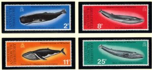 BRITISH ANTARCTIC 1977 Whale Conservation; Scott 64-67, SG 79-82; MNH