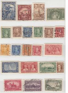 CANADA COLLECTION LOT OF 22 1934-8 STAMPS