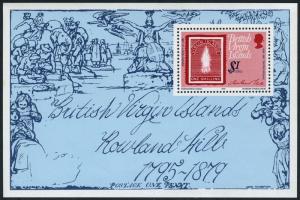 Virgin Islands 363 S/S, MNH. Sir Rowland Hill. Stamp on Stamp, 1979