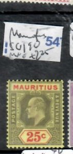 MAURITIUS  KE 25C  SG 190    MNH      P0320H