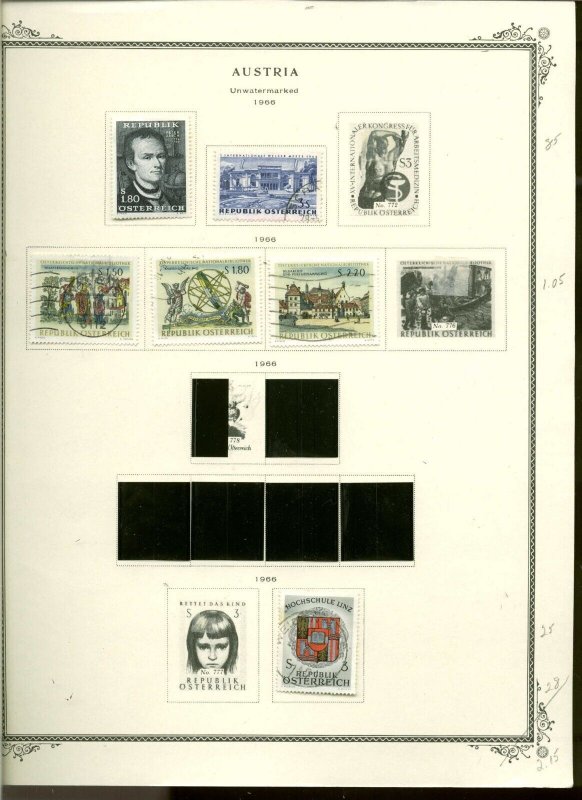 Collection, Austria Part C Scott Pages, 1964/1981, Cat $31, Mint & Used