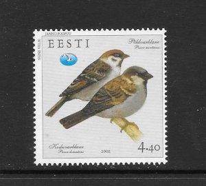 BIRDS - ESTONIA #435  SPARROW MNH