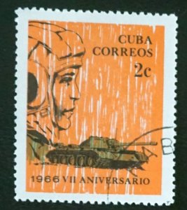 CUBA Sc# 1066  REVOLUTION ANNIVERSARY  2c  1966  used cto